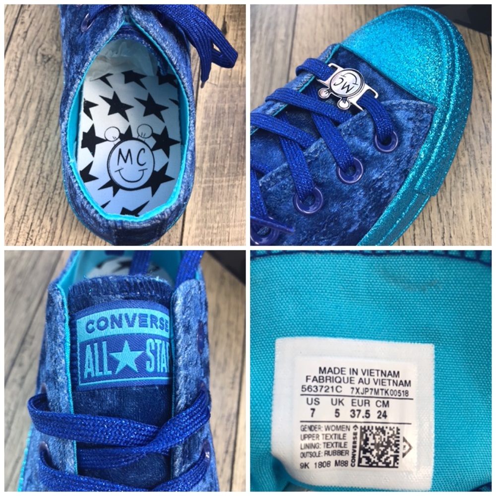 Converse & Miley Cyrus CTAS Lift OX Gnarly Blue Velvet W AUTHENTIC 563721C - Picture 8 of 8